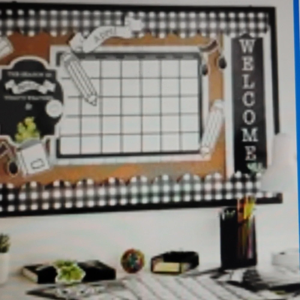 Bulletin Board Educational PEN ➕GEAR CALENDAR KIT 122 PIECES